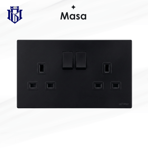 فيش ثلاثي انثى ثنائي المداخل مع مفتاح ماسة الفنار...