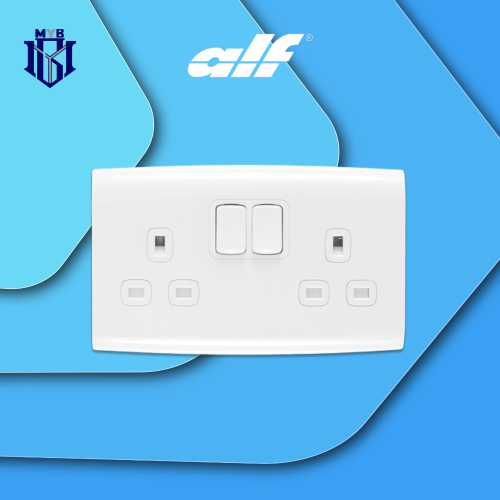 فيش مزدوج بمفتاح ثنائي القطب أبيض ألف الفنار 13 أم...