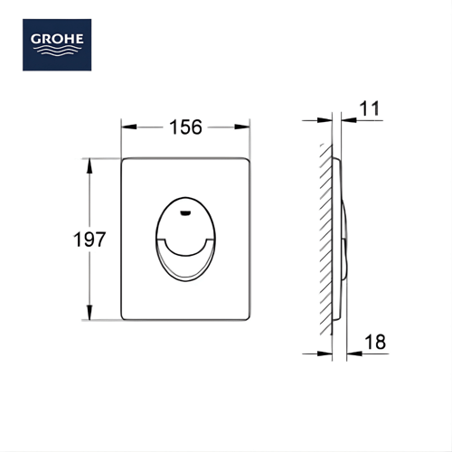 وجه سيفون جروهي (GROHE) كروم 2 ضغطة دفن - جودة ألم...
