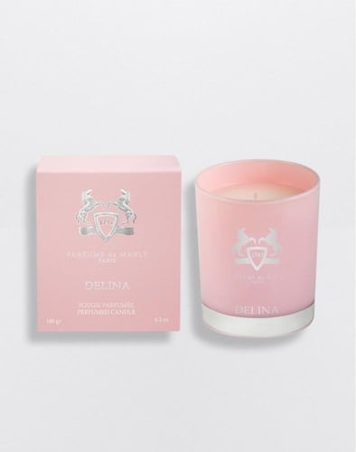 شمعة ديلينا دي مارلي حجم كبير 180g تستر كرتون ابيض