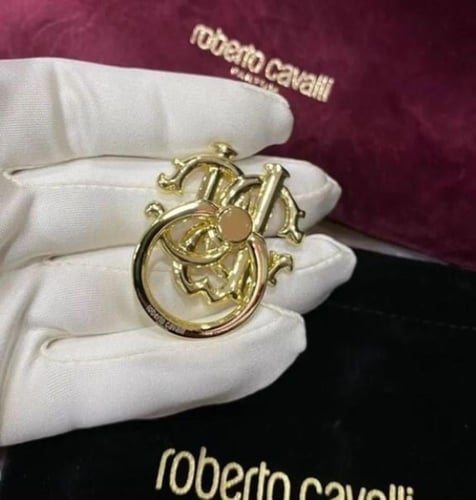 مسكة جوال مع كيس قماش 12 في 13 سم من روبيرتو كفالي