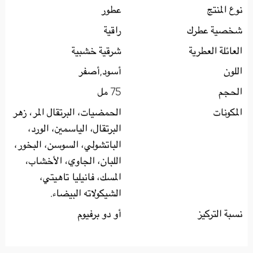 عطر ننسائي نيش كورومنديل شانيل 75 ML