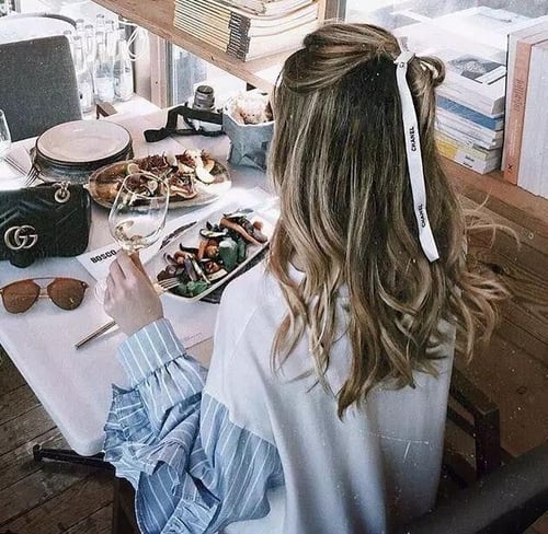 شريطة شانيل لون ابيض عرض 1سم وطول متر