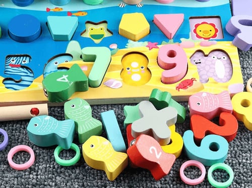 تعليم الأعداد والأشكال 4 في 1