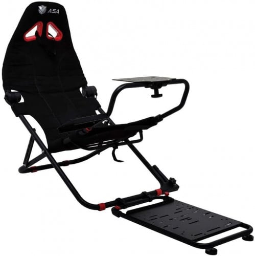 مقعد محاكاة السباق لايت اف جي تي ار من ASA (أسود)...