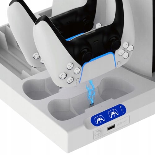 قاعدة تبريد بلاي ستيشن 5 مع حامل سماعه اللون أسود