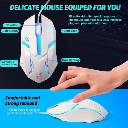 مجموعة كيبورد وماوس تيسو لألعاب الكمبيوتر : بإضاءة...