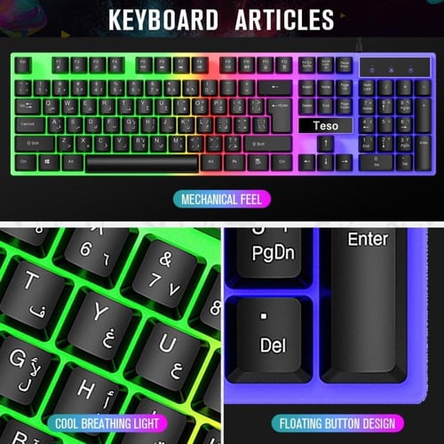 لوحة مفاتيح الألعاب والماوس ولوحة الماوس وسماعة 4i...