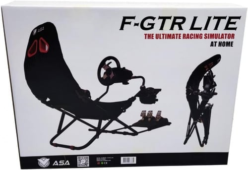 مقعد محاكاة السباق لايت اف جي تي ار من ASA (أسود)...