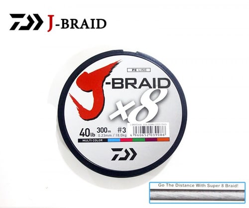 خيط صيد دايوا جي بريد X8 بقوة 40 باوند طول 300 متر...