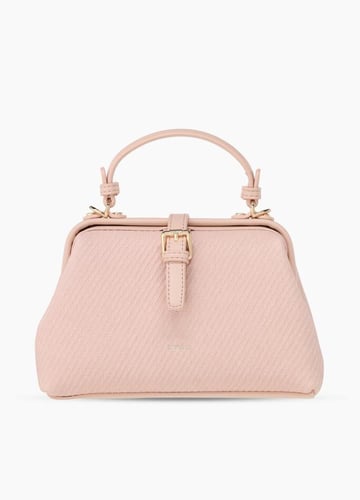 شنطة جلد مطفي مجعد نسائي من ستيفانو