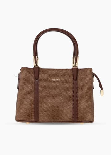 شنطة جلد مطفي مجعد بقاعدة مسمار نسائي من ستيفانو