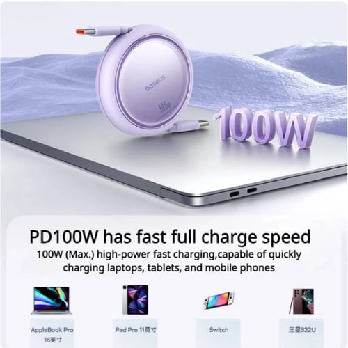 بيسوس - Free2Draw Mini كيبل تايب سي الي تايب سي بط...