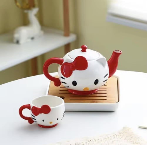 طقم بريق الشاي هيلو كيتي | Hello kitty Cup