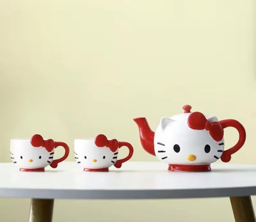 طقم بريق الشاي هيلو كيتي | Hello kitty Cup