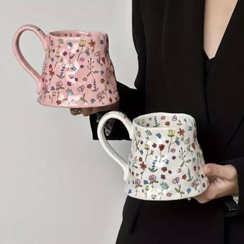 كوب الرسومات | Floral Design cup