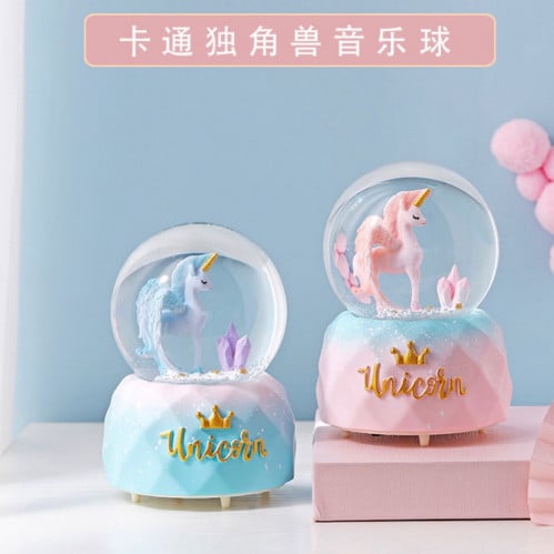 صندوق موسيقى ثلجي وحيد القرن | Unicorn