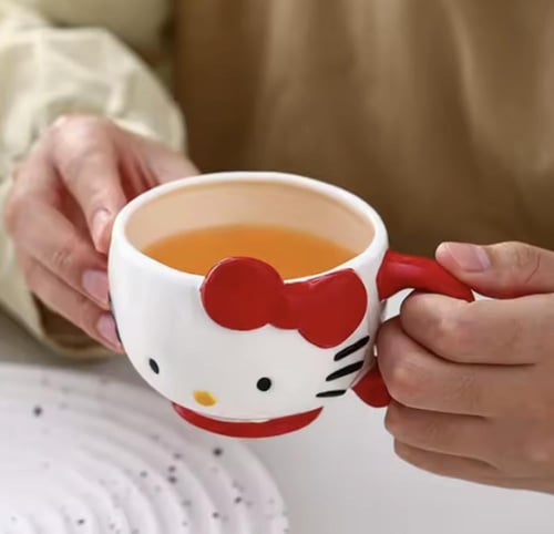 طقم بريق الشاي هيلو كيتي | Hello kitty Cup