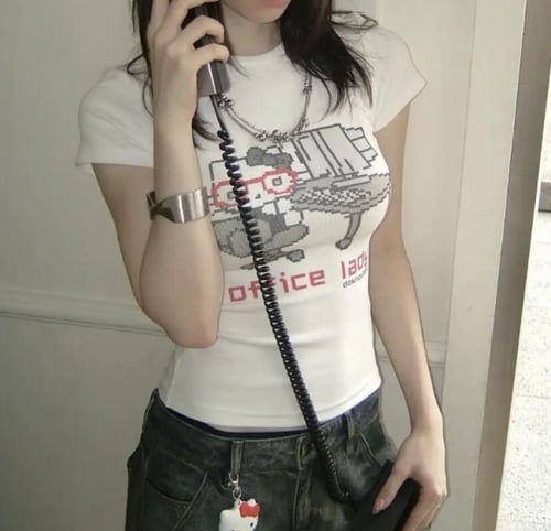 توب فتاة الحاسب | Hello Kitty