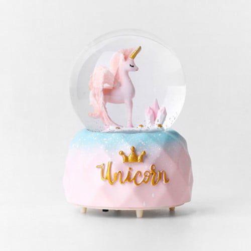 صندوق موسيقى ثلجي وحيد القرن | Unicorn