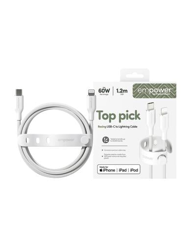 كيبل تايب سي إلى لايتنينج 60 واط من بانزر جلاس (Empower USB-C to Lightning Cable 60W)