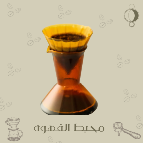 طقم V60 زجاج كهرمان شفاف 02