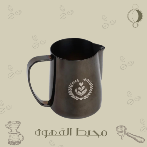 بيتشر أسود لامع رسمة توليب - 600مل