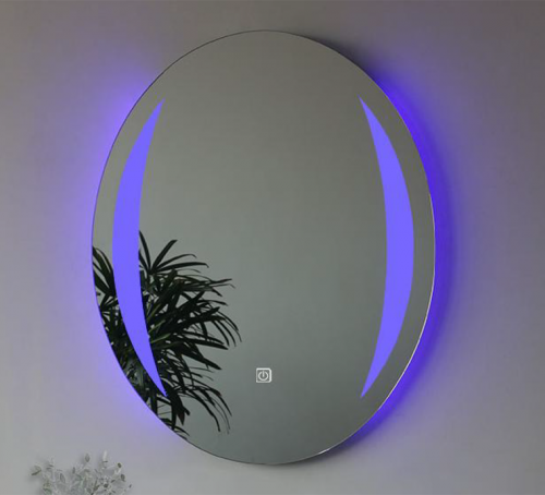 مرآة حائط مضيئة مستديره شكل راقي تعمل باللمس