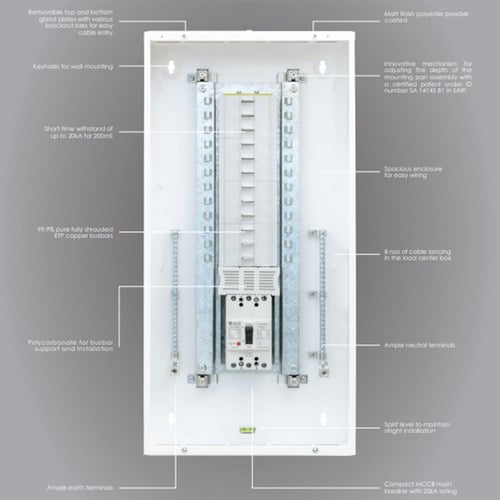 طبلون كهرباء 8 خط 100 أمبير الفنار