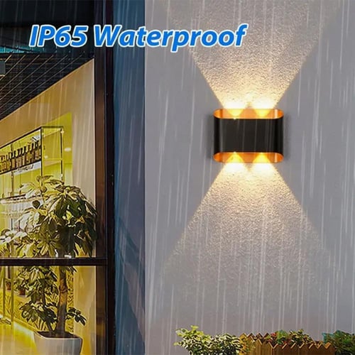 ابليك خارجي ليد ثنائي موديل 4 عدسات إنارة أصفر