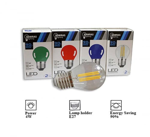 لمبة ليد (4) وات احمر - نورس