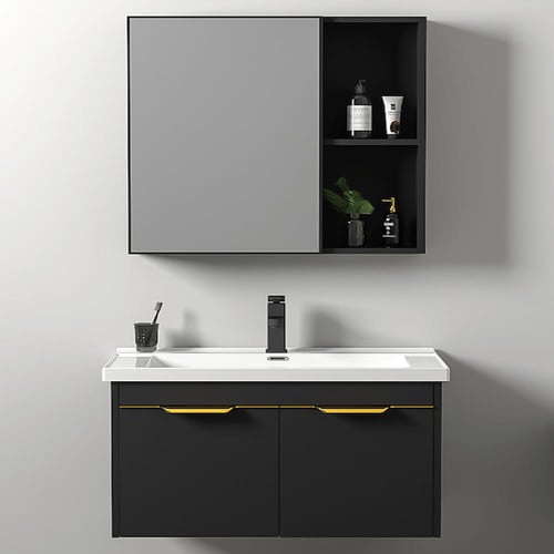 مغسلة ديكور متكاملة مع مرايا مقاس 80 سم تصميم عصري...