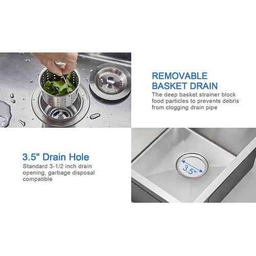 مجلى مطبخ ستيل حوض مفرد