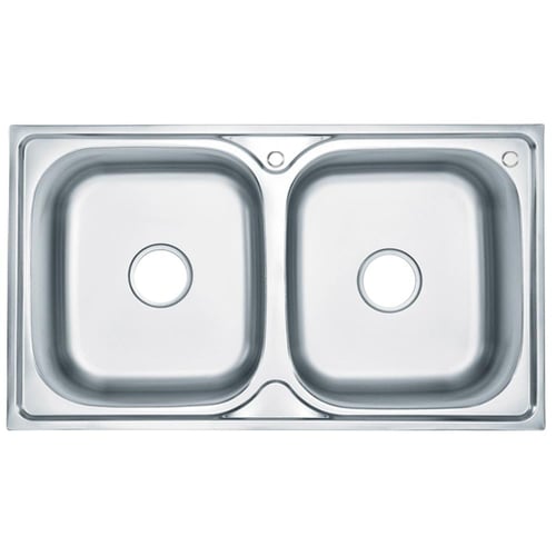 مجلى حوض مطبخ ستيل حوضين