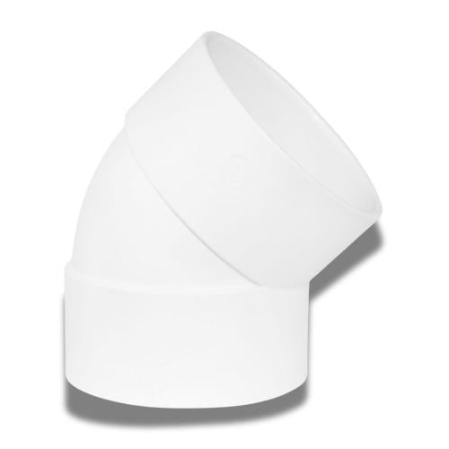 كوع فاتح 4 بوصة أبيض ضغط 40 نامات