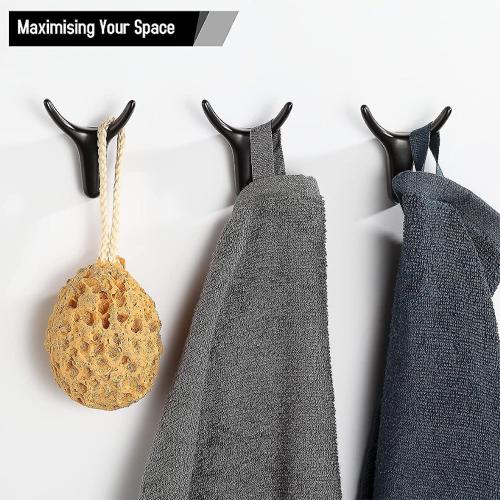خطاف تعليق الملابس والثياب 3 قطع اسود