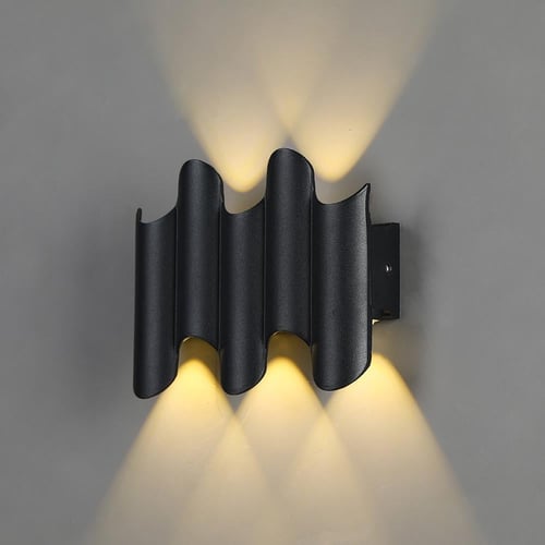 مصباح حائط خارجي ليد موديل اب داون 5 عدسات أصفر