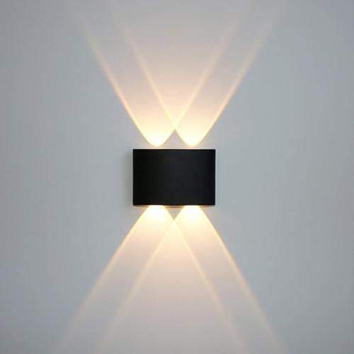 إضاءة خارجية جدارية ليد مزدوج 4 لمبات أصفر