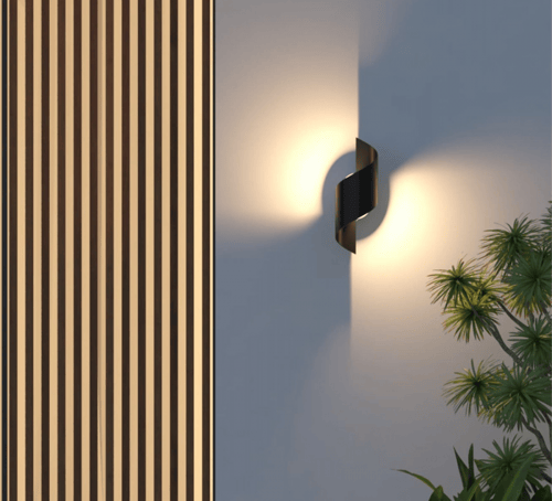 ابليك خارجي ليد اسود حلزوني إيطار اسود - هاتكو