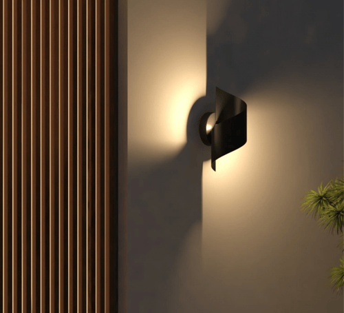 ابليك خارجي ليد اسود حلزوني إيطار اسود - هاتكو