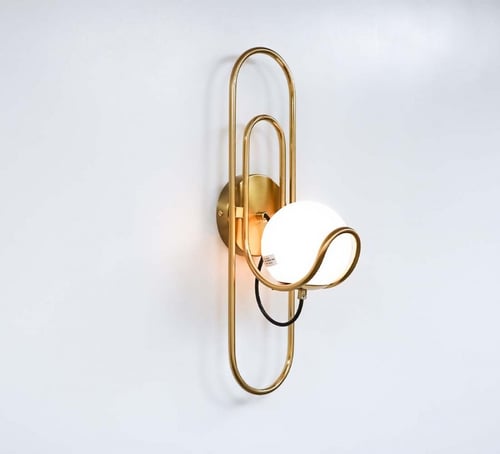 إنارة جدارية مودرن بكرة زجاج