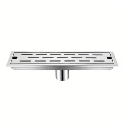 صفاية شاور أرضية 30×8 سم بفتحة 2 إنش – ستانلس ستيل