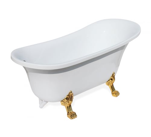 بانيو استحمام ابيض مقاس 170 سم ذهبي