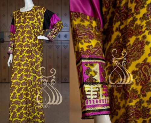 زي المنطقة الوسطى مقطع دراعة شالكي + تطريز على الأ...