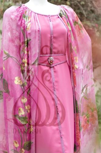 قفطان مغربي مناسبات - حرير فوشي