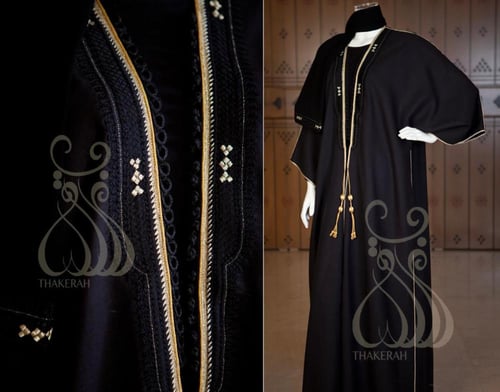 بشت أسود كلاسيك الخامة لينين + بطانة ساتان