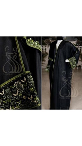 عباية فلسطينية بالخرز - أخضر