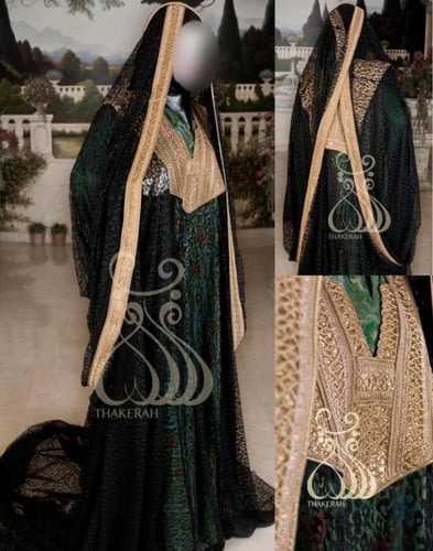 زي المنطقة الوسطى ثوب المسرّح + دراعة سهرة زري