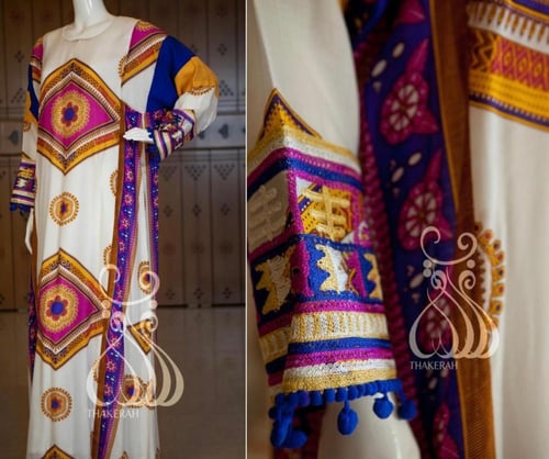 زي المنطقة الوسطى مقطع دراعة شالكي + تطريز على الأ...