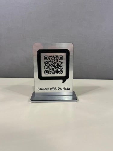 ستاند لعرض الباركود مع قاعدة خشب